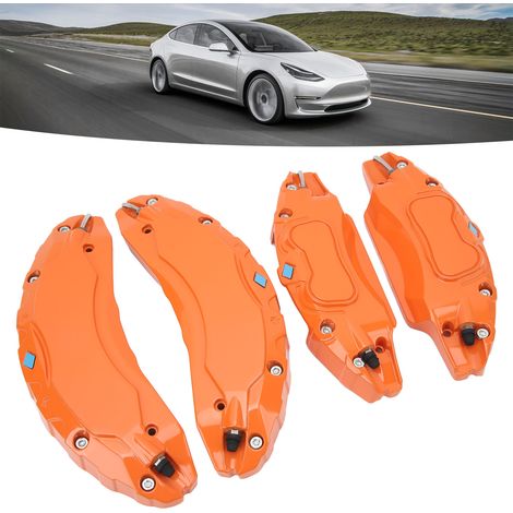 Bremssattel-Abdeckungen aus Aluminiumlegierung für 18/19-Zoll-Felgen des Tesla Model 3 (2017–2023) (Aufkleber nicht enthalten), orange (1/5)