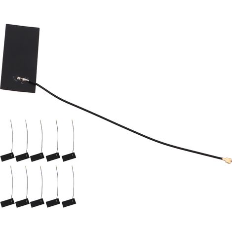 Antenne FPC interne 6dBi IPEX pour surveillance sans fil, lot de 10, compatible WiFi Bluetooth NZ-868, antenne double bande 2.4G/5G, faible encombrement, connecteur IPEX, usage intérieur, performance (1/5)