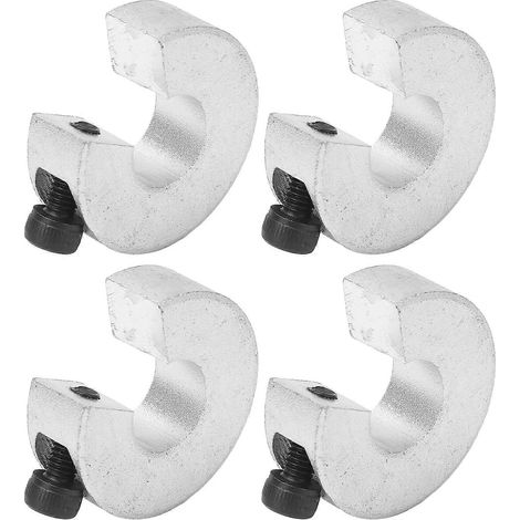Lot de 4 colliers de butée pour arbre de rail linéaire, diamètre intérieur 12 mm, diamètre extérieur 30 mm, épaisseur 10 mm, en alliage d'aluminium, avec vis M4. (1/5)