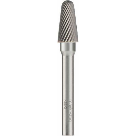 Fraise Rotative HM Tige Cylindrique Forme Bout Arrondi - Aciers, Inox D. 6 x Lt. 48 x Lu. 18 x Q. 3 mm - Diamwood