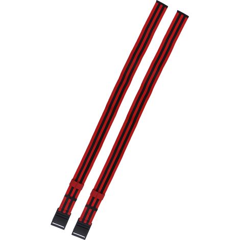Set mit 2 Kompressionsbändern für das Beintraining, rot, 101 cm, ideal zur Muskelkräftigung und Reduzierung der Durchblutung. (1/5)