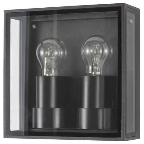 [NEUWERTIG] B-Ware Nova Luce Wandleuchte Wandlampe SORREN Außenleuchte E27 LED Anthrazit dimmbar (1/2)