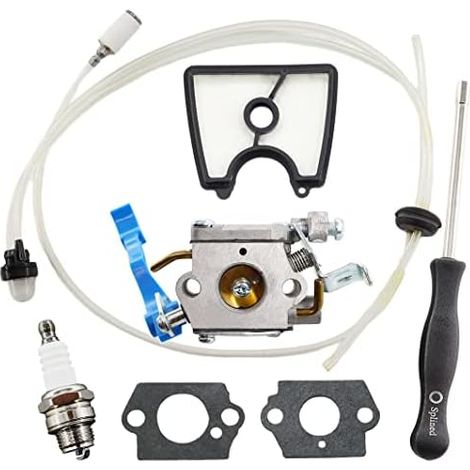 VURAHOME - Carburateur avec tuyau dessence Filtre à air pour souffleur Husqvarna 125B 125BX 125BVX Ertzt ZAMA C1Q-W37 581798001 545081811 545112101 (1/5)