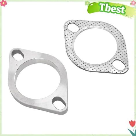 Kit de connexion à 2 brides de 2,5 pouces en acier inoxydable universel pour les collecteurs de catback de tuyau de descente (1/4)