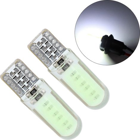 10 Stück T10 COB doppelseitige Silikon-LED-Seitenmarkierungsleuchten für Autoparkplätze, weiß (1/5)
