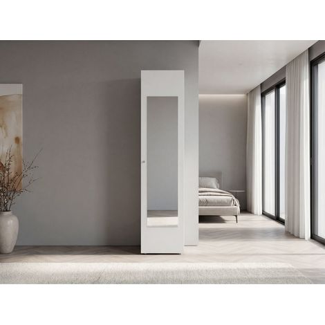 HOME DREAMS M5 - Armario con espejo, 1 puerta, blanco (1/5)