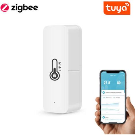 2er-Pack kabelloser Temperatur- und Feuchtigkeitssensor für den Innen- und Außenbereich mit Remote-App-Benachrichtigungen und kompatibel mit der Tuya-App (1/4)