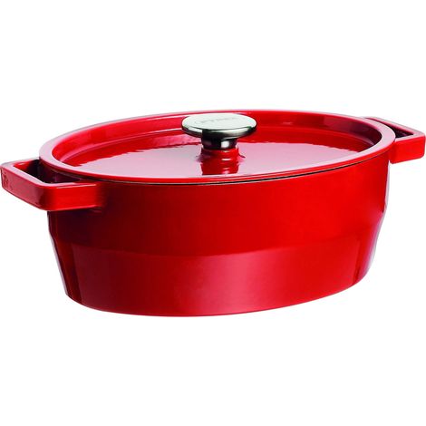 Cocotte Pyrex Slow Cook Ovale Rosso 5,8 L 33 cm (1/5)