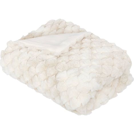 Ariel Beige Peluche 120x160cm - Atmosphera créateur d'intérieur