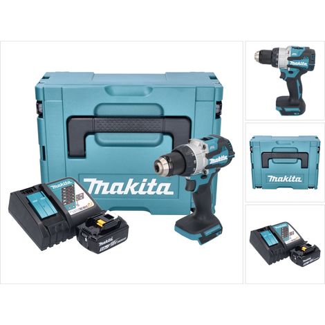 Trapano avvitatore a batteria Makita DDF 489 RT1J 18 V 73 Nm brushless + 1x batteria ricaricabile 5,0 Ah + caricabatterie + Makpac