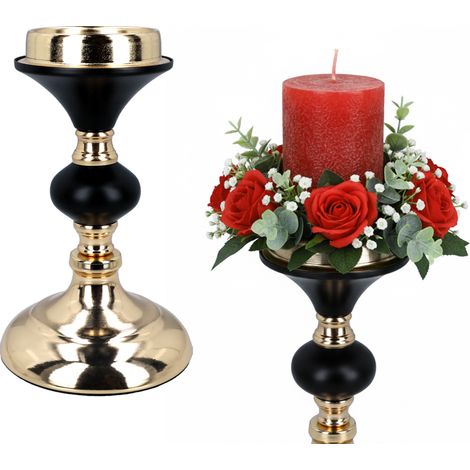 Piccolo candeliere in metallo per candele, decorazione da tavolo, decorazione per il soggiorno (1/3)