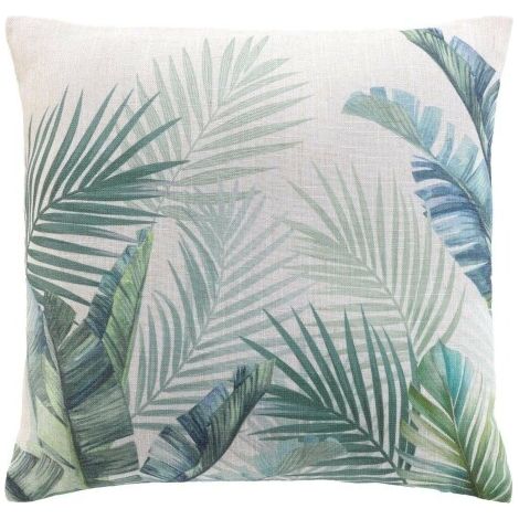 COUSSIN DÉHOUSSABLE COMPRESSÉ 45 x 45 CM – POLYESTER/LIN - 45x45cm - Ecru (1/3)