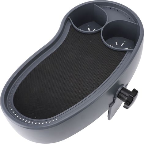 Plateau de spa réglable en plastique antidérapant avec porte-gobelet - Plateau de service pour boissons, livres et aliments (1/5)