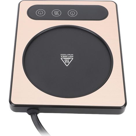 Chauffe-tasse intelligent 36 W, commandes tactiles, minuterie 12 h, idéal pour le café, le thé au lait et le chocolat chaud. Or. Prise UE 220 V. (1/5)