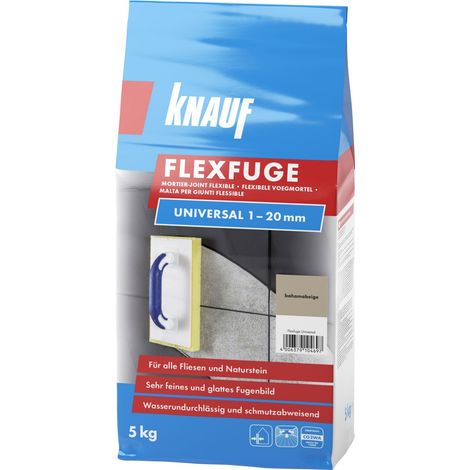 Knauf Fugenmörtel Flexfuge Universal 1 - 20 mm bahamabeige 5 kg Fugenmörtel (1/2)