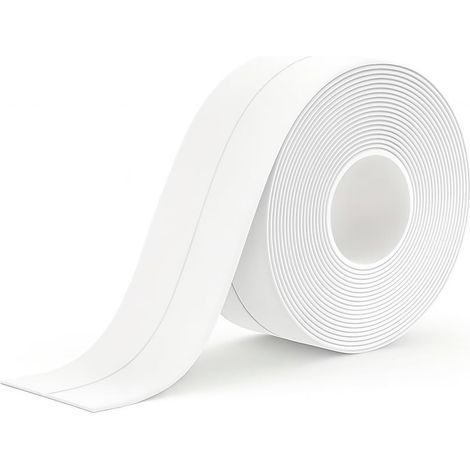 Joint Silicone Blanc Salle De Bain, Joint Baignoire Autocollant, Joint Plan de Travail Cuisine, Adhésif Anti-Moisissure Toilettes Cuisine Évier (1/5)