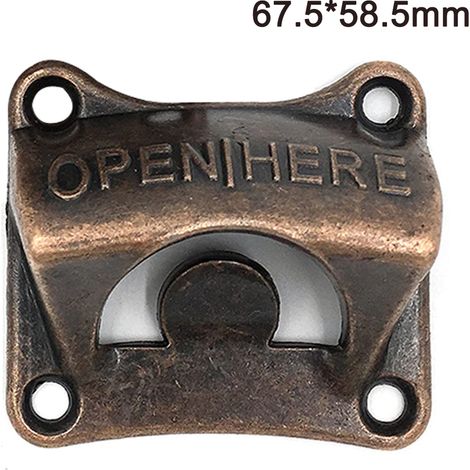 Ouvre-bouteille à fixer au mur, 1 pièce fournie avec vis de fixation pour installation facile (1/5)