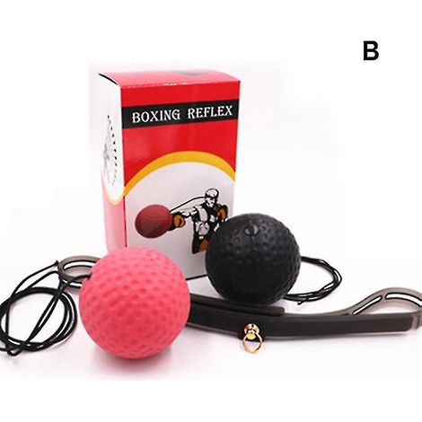 Ensemble de balles de réflexes de boxe sur ficelle - Entraînement vitesse, réflexes œil-main et coordination - Style B (1/5)