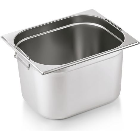 Bac GN 1/2 Inox avec Poignées Tombantes 11,5 L P 200 mm - Was Germany