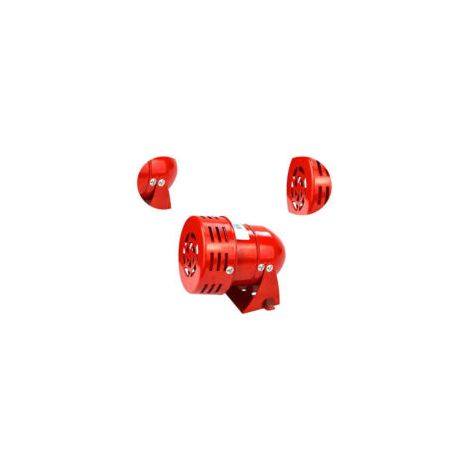 Sirène alarme 220V puissante sirène extérieure alarme 120dB rouge moteur fil Sirne métal corne industrie bateau alarme Ruikalucky..DEBUNS (1/4)