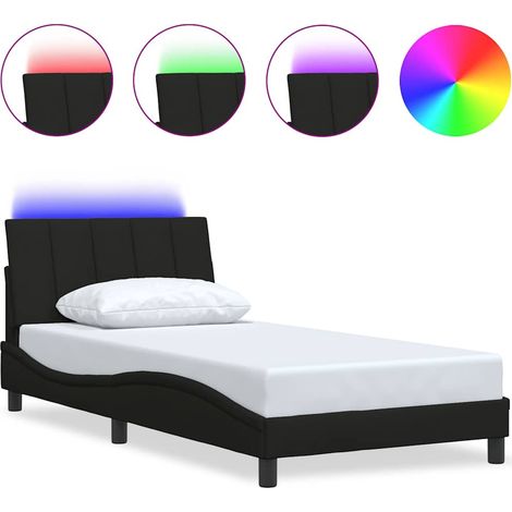 Maison Exclusive - Bettgestell ohne Matratze "Hanko" Schwarz 100x