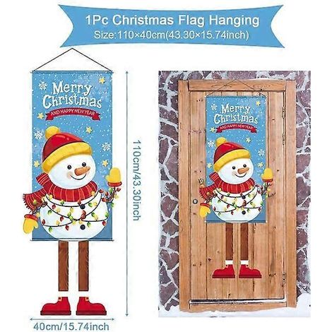 Décoration de Noël suspendue : guirlande, bannière, décoration de porte, ornements de Noël, cadeaux de Noël, style Nouvel An 27 (1/5)
