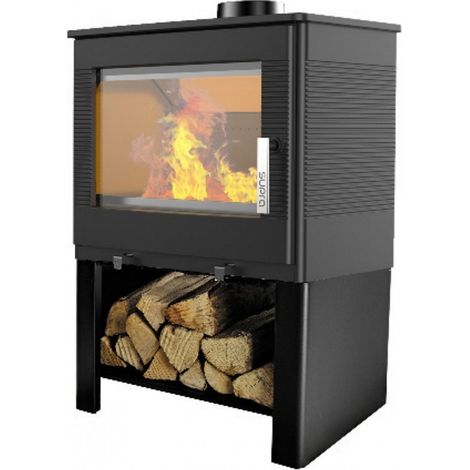 8,7 kw wasserdichter holzofen aus gusseisen, odélya pyre, schwarz - Supra - FR9016150B (1/2)