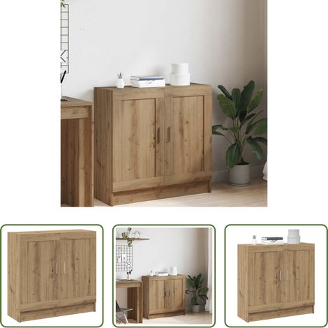vidaXL Bois d'ingénierie - Bibliothèque chêne artisanal 82,5x30,5x80 cm bois d'ingénierie (1/5)