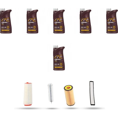Kit tagliando 4 FILTRI e 6L OLIO compatibile con Bmw x3 (E83) 2.0d 110kw dal 2004 al 2007 (1/5)
