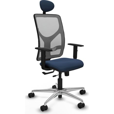 Silla de oficina piqueras y crespo Motilla azul marino polipiel (1/2)