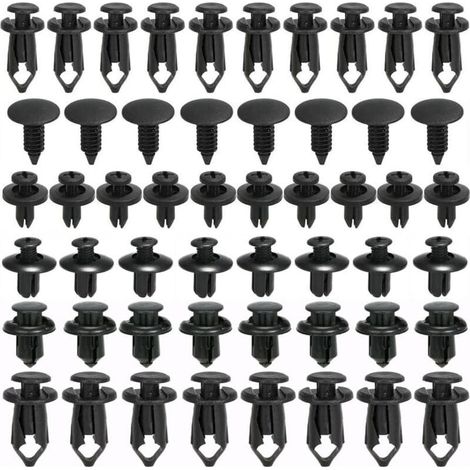 190 pièces clips de fixation, plastique et nylon, pour panneaux de portières, garnitures auto, pare-chocs, calandre et intérieur (1/4)