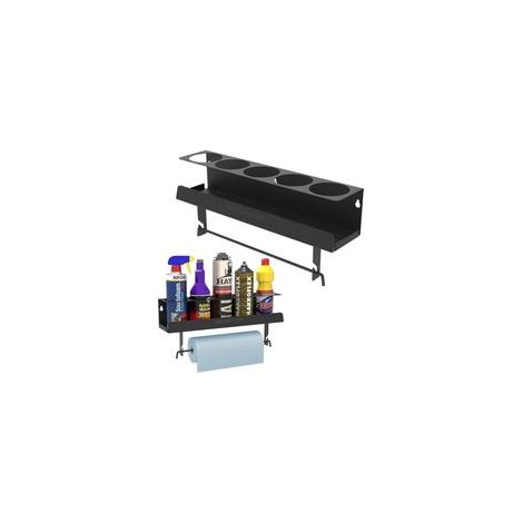 aérosols/porte-serviettes en papier, support de rangement pour bouteilles de peinture, étagère murale en acier, organisateur d'outils pour garage, espace de travail artisanal et maison (1/5)