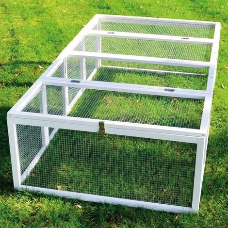 Clapier lapins Rabbit Run extérieur – Cage mobile en bois traité – Dimensions 100 x 181 x 48 cm – Résistant aux intempéries – Bb-Loisiram (1/6)