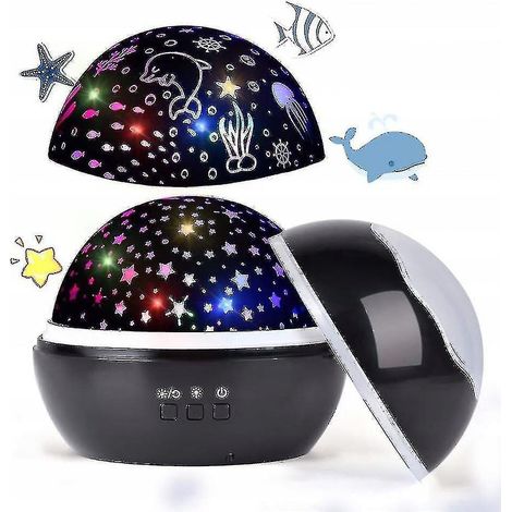Projecteur Star Spotlight avec câble USB, lampe de table rotative à 360° 2 en 1, 8 couleurs changeantes. (1/3)