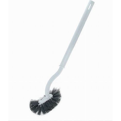 TRADE SHOP - Scopino Wc Curvo Spazzola Con Manico Foro Per Pulizia Toilette Bagno 41 Cm 87620 -