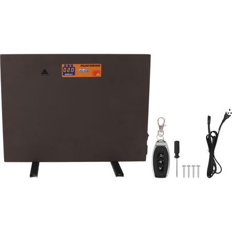 150W Panneau Chauffant pour Poules avec Minuterie Télécommande Arrêt Bascule Affichage Numérique Cordon 3m Marron Prise UK 220V (1/5)