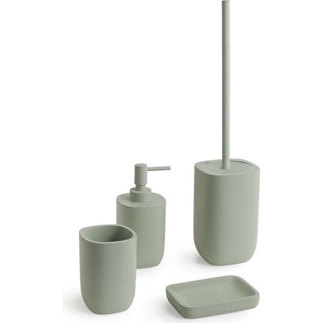 GEDY Scopino Bagno Ylenia Verde Salvia Opaco Resina Termoplastica