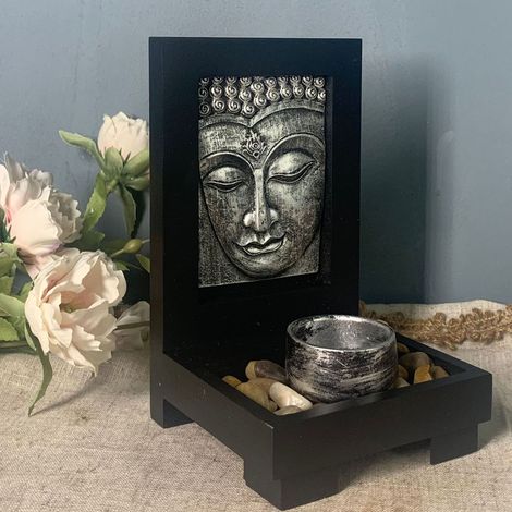 Bougeoir en forme de statue de Bouddha, style Asie du Sud-Est, aromathérapie d'inspiration zen, décoration pour la maison, le spa, le salon de beauté, artisanat, ornement de table en sable, OVAFX-14A (1/3)