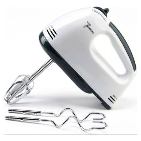 PA Batteur à main électrique à 7 vitesses pour mélanger automatiquement les œufs et la farine pour faire du pain et des gâteaux (1/4)
