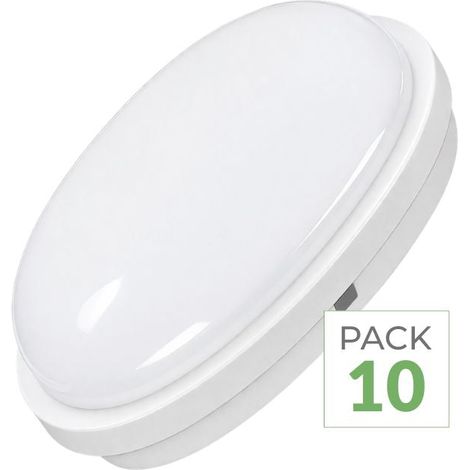 Applique LED Murale 20W BLANC Hublot Rond IP65 - Pack de 10 / Blanc Neutre - SILUMEN (1/5)