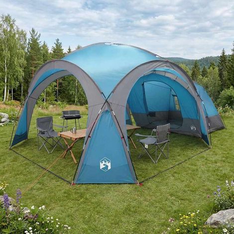 vidaXL Side Tent Blue 643 x 408 x 260 cm Polyester and Steel (1/5)