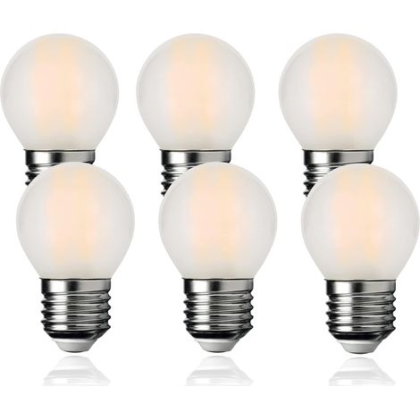 Light Bulb E27 LED Bulb G45/P45 Bulb 6W (Replaces 60W) 600LM 3000K Warm White, Golf E27 Matt Filament G45 Mini Globe Bulb Not Dimmable, Pack of 6 (1/5)
