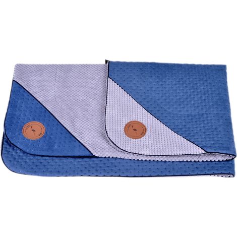 Colcha/tapete Dante de 100 cm x 70 cm, azul marino, acolchada. (1/5)