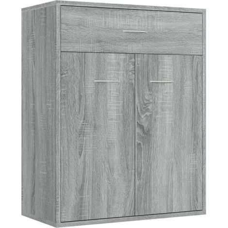 Credenza buffet cassettiera mobile contenitore organizer cucina soggiorno salonsonoma 60 x 30 x 75 cm pannelli compositi grigio 020036383