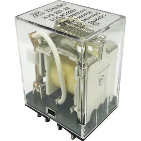 Tianbo Electronics HJQ-22F-2Z -220/240VAC Steckrelais 230 V/AC 7 A 2 Wechsler 1 St.