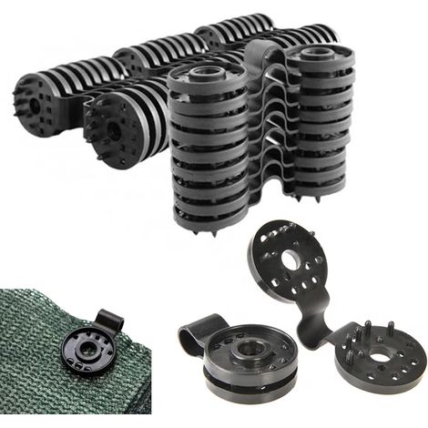 30pcs Clip De Tissu D'Ombrage De Fixation Pour Brise Vue Clip SpéCial Avec œIllet Fixation Brise Vue Occultant Toile ClôTure Toile Coupe-Vent, Filet Coupe-Vent, Filet D'Ombrage (1/5)