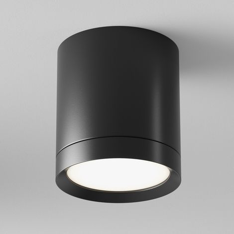 Maytoni Hoop Downlight monté en surface noir, 9,6 cm, GX53