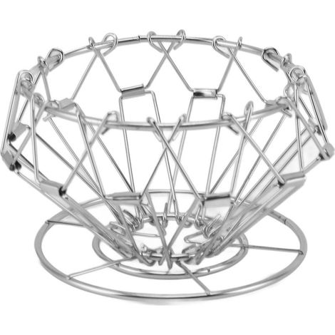 Support filtre à café manuel en acier inoxydable pliable, portable et durable pour camping et voyage, finition argentée (1/5)