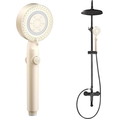 CCYKXA Powerful 1-Piece Shower Head - 5 Adjustable Modes - Multi-Layer Filtration - Bathroom Accessories for Home, Dormitory, Hotel (1/5)