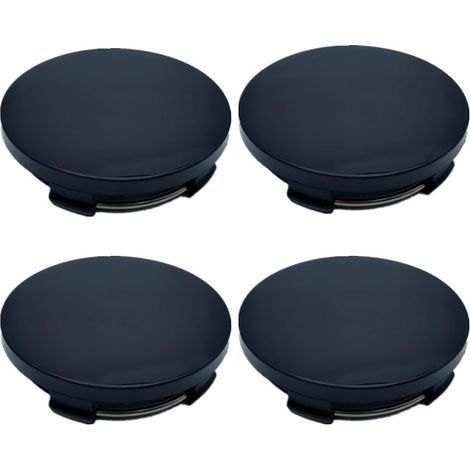 Set of 4 Universal 60 mm Black Wheel Hub Caps for Many Vehicle Models ABS Hub Caps for Aluminium Rims Car R60 (1/5)